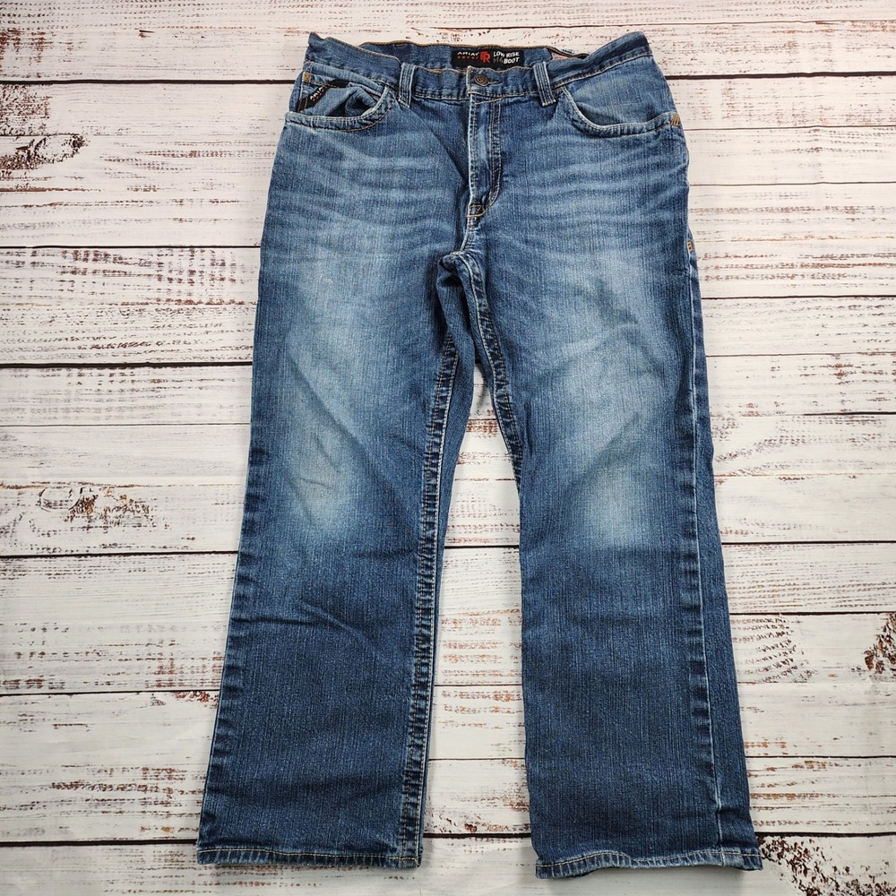 Ariat FR M4 Relaxed Basic Boot Cut Jeans Men's 34x30 Blue Flame Resistant